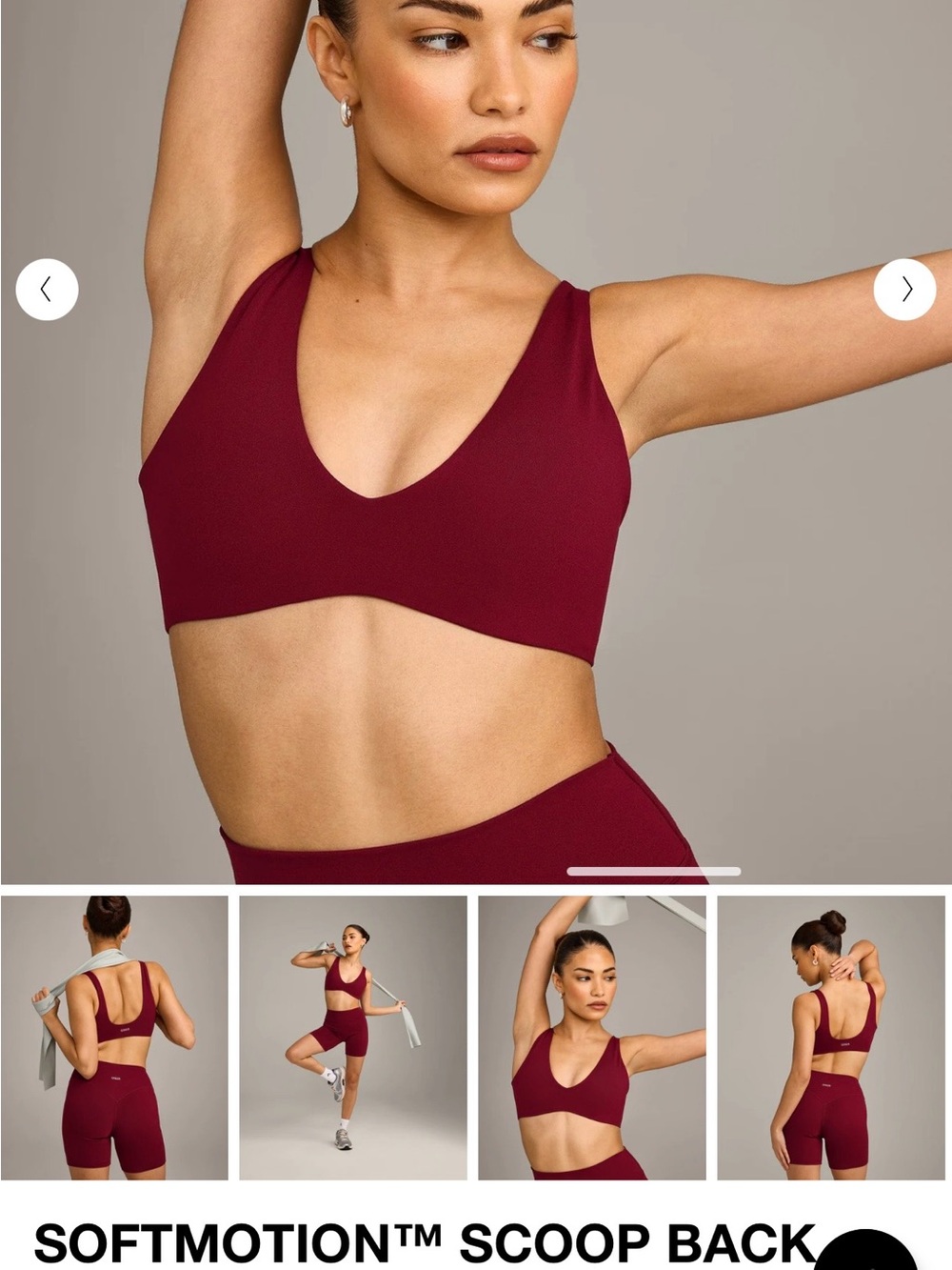 Softmotion scoop back bralette from Oner active